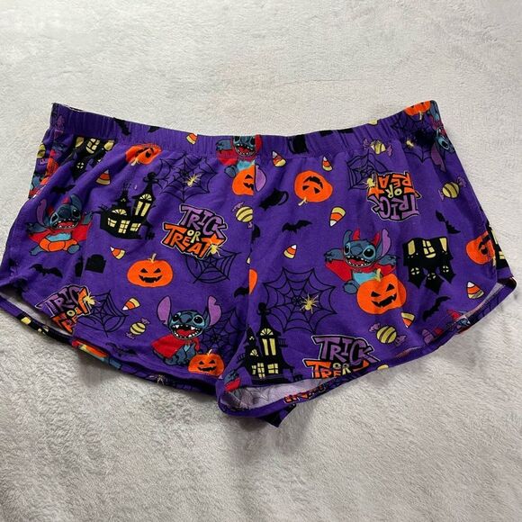 Disney Halloween PJ Top Women’s 3X (22w-24w) Purple Lilo + Stitch Shirt Lounge - Picture 6 of 9